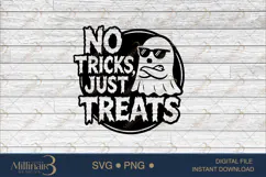 No Tricks Just Treats SVG PNG,Halloween Spooky Product Image 5