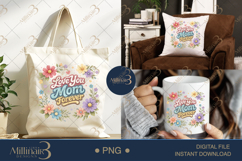 Blooming Mama Groovy Floral Bundle PNG, 20 Retro Mom Designs Product Image 8