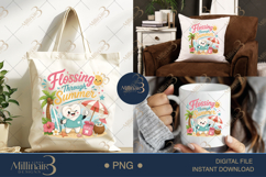 Flossing Through Summer PNG, Cute Dental Assistant Summer Su Product Image 7