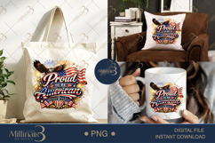 Proud to Be American PNG, Patriotic Eagle Sublimation Design Product Image 7