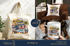 Sun Sand and the USA PNG, Patriotic Beach Summer Sublimation Product Image 7