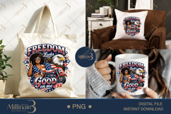 Freedom Looks Good on Me PNG, Patriotic Sublimation Design, Product Image 7