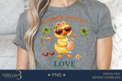 Summer State of Love PNG Cute Duck Tropical Clipart | Funny Product Image 4