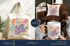 Mama In Full Bloom PNG, Watercolor Floral Motherhood Design Product Image 7