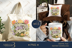 Wildflower State of Mind PNG, Watercolor Floral Boho Design Product Image 7
