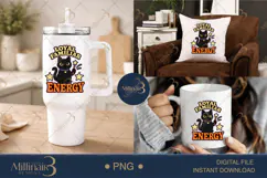 Loyal Familiar Energy PNG, Witchy Cat Halloween Design, Blac Product Image 7