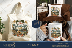 Not All Who Wander Are Lost PNG, Retro Camping Sublimation D Product Image 7