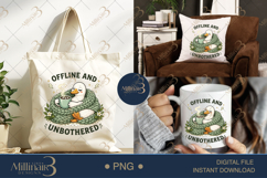 Offline and Unbothered PNG, Cozy Introvert Duck Sublimation Product Image 7