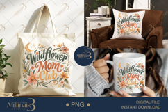 Wildflower Mom Club PNG, Retro Floral Mama Design, Boho Wild Product Image 7