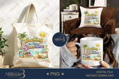 Teaching In The Sunshine PNG Funny Teacher Summer Clipart | Product Image 7