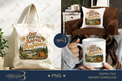 Our Favorite Address Is Anywhere PNG, Retro Camping Sublimat Product Image 7