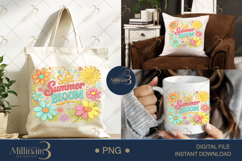 Let Summer Bloom PNG Watercolor Floral Design, Bright Summer Product Image 7