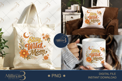 Stay Wild Mom PNG, Retro Fall Mama Design, Boho Floral Mom Q Product Image 7