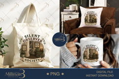 Silent Observer Society PNG, Introvert Cat Sublimation Desig Product Image 7