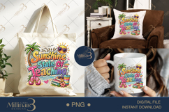 Sunshine State Of Teaching PNG Funny Teacher Summer Clipart Product Image 7