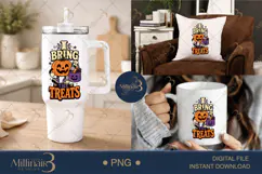 I Bring the Treats PNG, Funny Halloween Candy Quote Design, Product Image 7