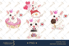 Funny Bull Terriers in Love Valentine Dog Clipart Product Image 1