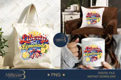 Liberty and Lemonade PNG, Patriotic Summer Sublimation Desig Product Image 7