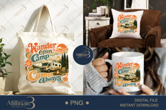 Groovy Camping PNG Bundle, 20 Retro Camping Sublimation Desi Product Image 8