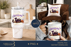 Caught Reading with Ghosts PNG, Cute Halloween Book Lover Product Image 7