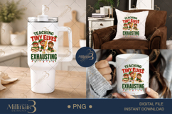 Teaching Tiny Elves Is Exhausting PNG, Funny Teacher Christm Product Image 7