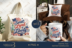 Sweet Land of Liberty PNG, Patriotic Statue of Liberty Subli Product Image 7