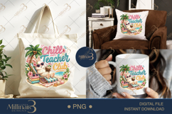 Chill Teacher Club PNG Cute Teacher Summer Clipart | Beach B Product Image 7