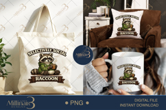 Selectively Social Raccoon PNG, Funny Introvert Raccoon Subl Product Image 7