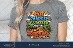 Groovy Camping PNG Bundle, 20 Retro Camping Sublimation Desi Product Image 9
