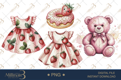 Berry Sweet Baby Shower Clipart | Pink Baby Shower Decor Product Image 1
