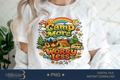 Groovy Camping PNG Bundle, 20 Retro Camping Sublimation Desi Product Image 10
