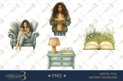 Booklover Springtime Clipart Product Image 1