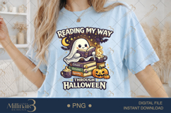 Spooky Book Lover PNG Bundle, 20 Halloween Reading Designs w Product Image 10