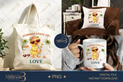Summer State of Love PNG Cute Duck Tropical Clipart | Funny Product Image 6