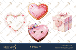 Cute Cat Valentine Clipart Set Product Image 1