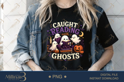 Spooky Book Lover PNG Bundle, 20 Halloween Reading Designs w Product Image 13