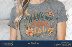 Blooming Mama Groovy Floral Bundle PNG, 20 Retro Mom Designs Product Image 13