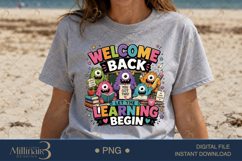 Back to School Little Monster Teacher PNG Bundle, 20 Funny T Product Image 13