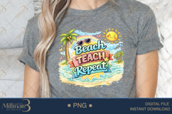 Summer Teacher PNG Bundle | Beach Teacher Clipart | Teacher Product Image 13