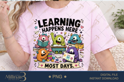 Back to School Little Monster Teacher PNG Bundle, 20 Funny T Product Image 16