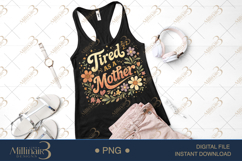 Blooming Mama Groovy Floral Bundle PNG, 20 Retro Mom Designs Product Image 17