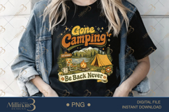 Groovy Camping PNG Bundle, 20 Retro Camping Sublimation Desi Product Image 18