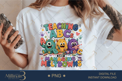Funny Kindergarten Teacher Monster PNG Bundle, 20 Teacher PN Product Image 18