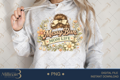 Blooming Mama Groovy Floral Bundle PNG, 20 Retro Mom Designs Product Image 19