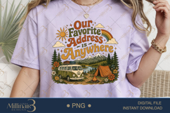 Groovy Camping PNG Bundle, 20 Retro Camping Sublimation Desi Product Image 20