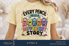 Back to School Little Monster Teacher PNG Bundle, 20 Funny T Product Image 21