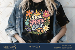 Blooming Mama Groovy Floral Bundle PNG, 20 Retro Mom Designs Product Image 21