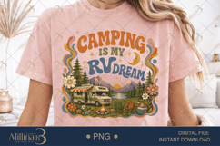 Groovy Camping PNG Bundle, 20 Retro Camping Sublimation Desi Product Image 22