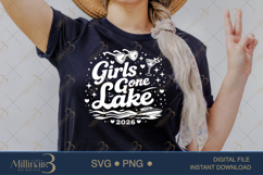 Girls Lake Trip 2026 SVG PNG, Girls Gone Lake Shirt Design, Product Image 2