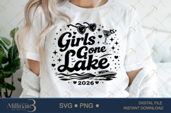 Girls Lake Trip 2026 SVG PNG, Girls Gone Lake Shirt Design, Product Image 5